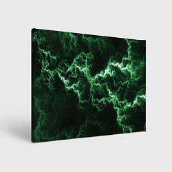 Холст прямоугольный Lightning green line, цвет: 3D-принт