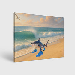 Холст прямоугольный Тралалеро тралала мем, цвет: 3D-принт