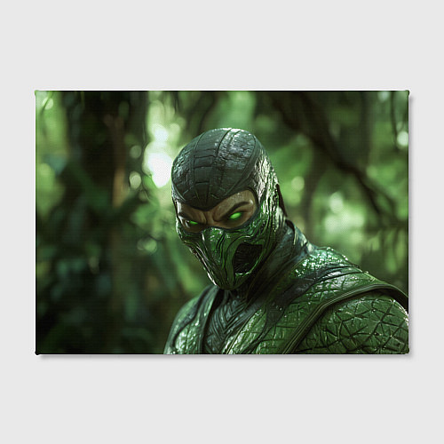 Картина прямоугольная Рептилия в зеленой маске / 3D-принт – фото 2