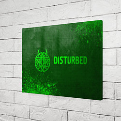 Холст прямоугольный Disturbed - green gradient по-горизонтали, цвет: 3D-принт — фото 2