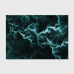 Холст прямоугольный Lightning light blue line, цвет: 3D-принт — фото 2