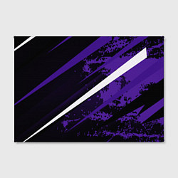 Холст прямоугольный Color black purple line, цвет: 3D-принт — фото 2