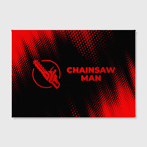 Картина прямоугольная Chainsaw Man - red gradient по-горизонтали / 3D-принт – фото 2