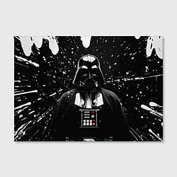Холст прямоугольный Дарт Вейдер черно-белый фон, цвет: 3D-принт — фото 2