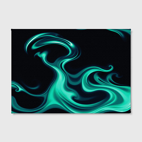 Картина прямоугольная Color turquoise black / 3D-принт – фото 2