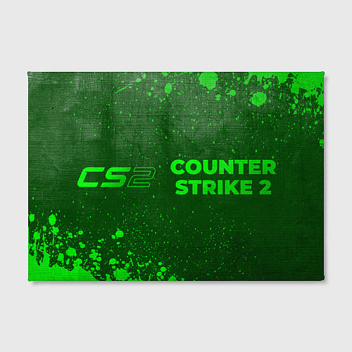 Картина прямоугольная Counter Strike 2 - green gradient по-горизонтали / 3D-принт – фото 2