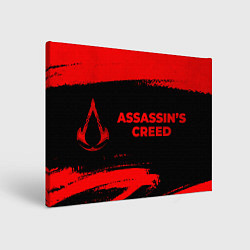 Холст прямоугольный Assassins Creed - red gradient по-горизонтали, цвет: 3D-принт