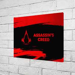 Холст прямоугольный Assassins Creed - red gradient по-горизонтали, цвет: 3D-принт — фото 2