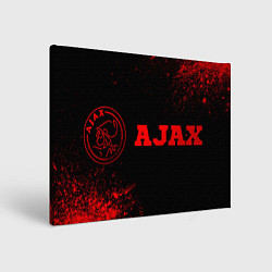 Холст прямоугольный Ajax - red gradient по-горизонтали, цвет: 3D-принт