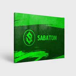 Холст прямоугольный Sabaton - green gradient по-горизонтали, цвет: 3D-принт