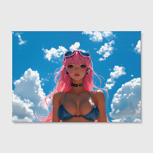 Картина прямоугольная Девушка в купальнике на фоне неба / 3D-принт – фото 2