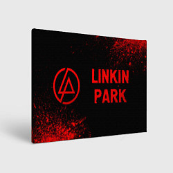 Холст прямоугольный Linkin Park - red gradient по-горизонтали, цвет: 3D-принт