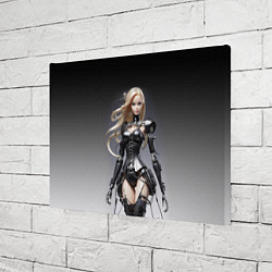 Холст прямоугольный Cyber sexy Barbie - fantasy cyberpunk ai art, цвет: 3D-принт — фото 2