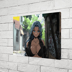 Холст прямоугольный Смуглая девушка с большой грудью, цвет: 3D-принт — фото 2
