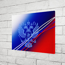 Холст прямоугольный Герб России и градиент бело-сине-красный, цвет: 3D-принт — фото 2