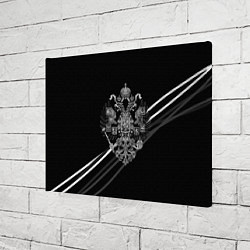 Холст прямоугольный Имперский герб чёрный с полосами, цвет: 3D-принт — фото 2