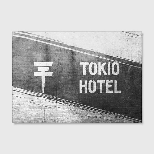 Картина прямоугольная Tokio Hotel - grey gradient по-горизонтали / 3D-принт – фото 2