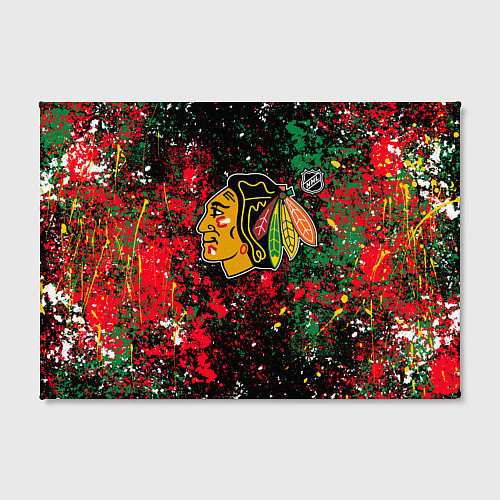 Картина прямоугольная Chicago Blackhawks NHL black / 3D-принт – фото 2