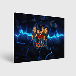 Холст прямоугольный ACDC мультяшный стиль группы, цвет: 3D-принт