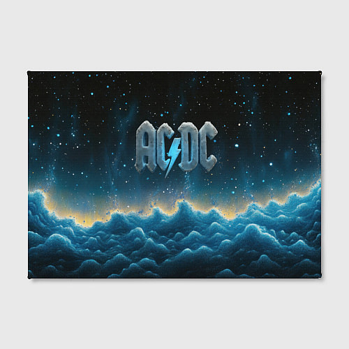 Картина прямоугольная ACDC логотип ледяной с молнией / 3D-принт – фото 2
