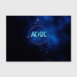 Холст прямоугольный ACDC логотип на синем фоне, цвет: 3D-принт — фото 2
