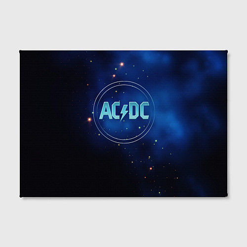 Картина прямоугольная ACDC логотип на синем фоне / 3D-принт – фото 2
