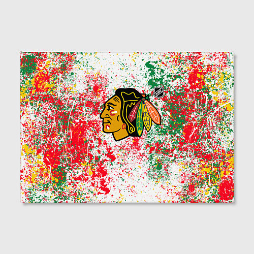 Картина прямоугольная Chicago Blackhawks NHL white / 3D-принт – фото 2