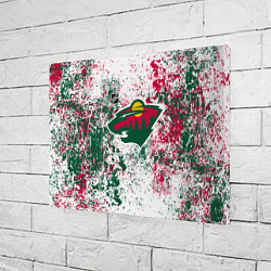 Холст прямоугольный Minnesota Wild NHL white, цвет: 3D-принт — фото 2
