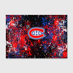 Холст прямоугольный Montreal Canadiens NHL black, цвет: 3D-принт — фото 2