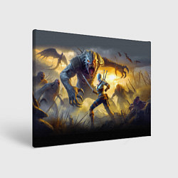 Картина прямоугольная Ciri vs dark monster - Witcher 4