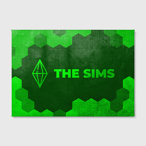 Картина прямоугольная The Sims - green gradient по-горизонтали / 3D-принт – фото 2