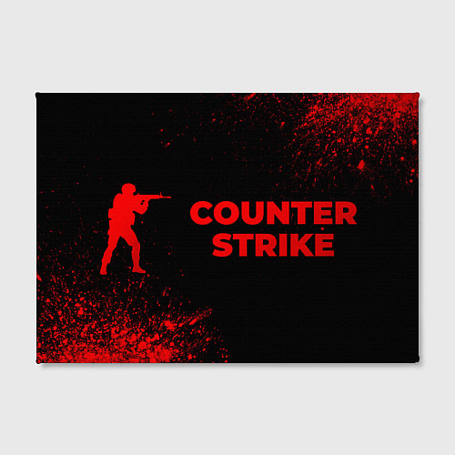 Картина прямоугольная Counter Strike - red gradient по-горизонтали / 3D-принт – фото 2