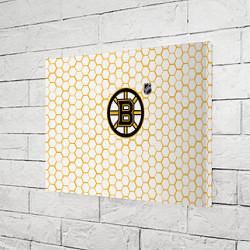 Холст прямоугольный Бостон Брюинз - белые соты, цвет: 3D-принт — фото 2