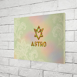 Холст прямоугольный Логотип Astro цветочный, цвет: 3D-принт — фото 2