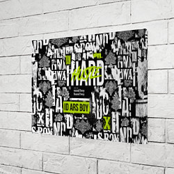 Холст прямоугольный Паттерн с надписями хасл, цвет: 3D-принт — фото 2