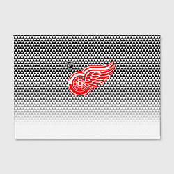 Холст прямоугольный Детройт Ред Уингз - геометрический градиент, цвет: 3D-принт — фото 2