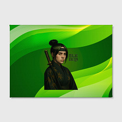 Холст прямоугольный Билли Айлиш в стиле ниндзи, цвет: 3D-принт — фото 2