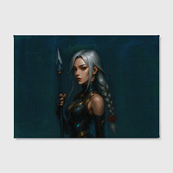 Холст прямоугольный Девушка с копьем китайский стиль, цвет: 3D-принт — фото 2
