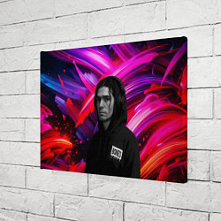 Холст прямоугольный Bones в наушниках, цвет: 3D-принт — фото 2