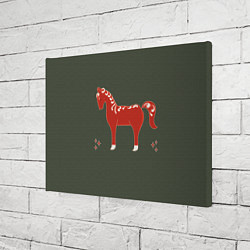Холст прямоугольный Красная лошадь, цвет: 3D-принт — фото 2