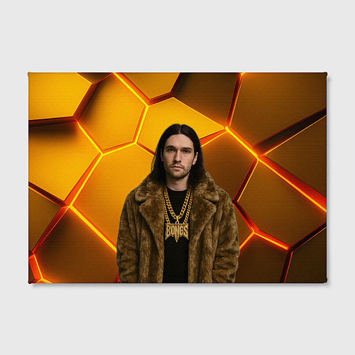 Картина прямоугольная Bones с цепью в шубе / 3D-принт – фото 2