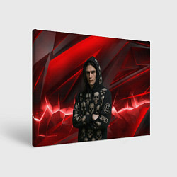 Холст прямоугольный Bones с черепами на худи, цвет: 3D-принт