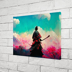 Холст прямоугольный Самурай и сакура, цвет: 3D-принт — фото 2