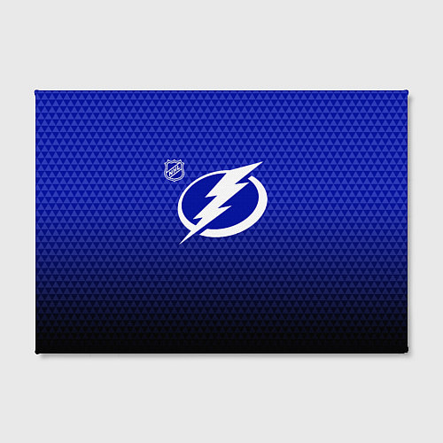Картина прямоугольная Тампа Бэй Лайтнинг - синий градиент / 3D-принт – фото 2