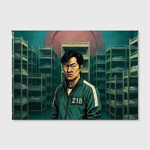 Картина прямоугольная Игрок 218 из Игры в кальмара / 3D-принт – фото 2