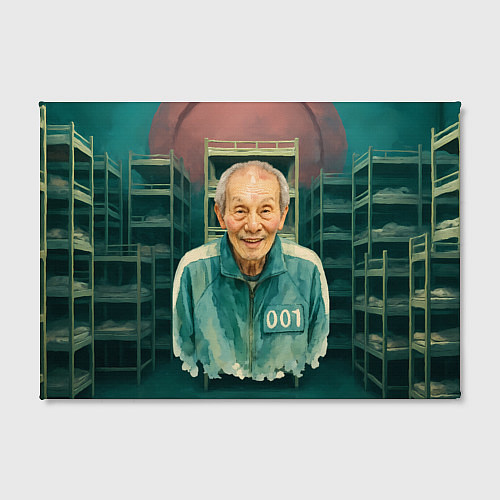 Картина прямоугольная Игра в кальмара игрок 001 / 3D-принт – фото 2