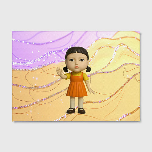 Картина прямоугольная Игра в кальмара - кукла в стойке ожидания / 3D-принт – фото 2