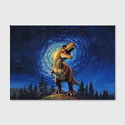Холст прямоугольный Тираннозавр Рекс - звездная ночь, цвет: 3D-принт — фото 2