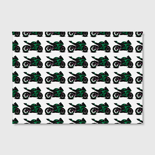 Картина прямоугольная Motorbike dark green / 3D-принт – фото 2