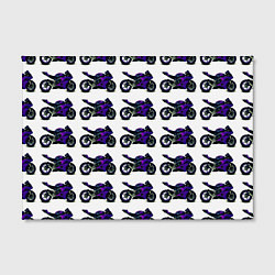 Холст прямоугольный Motorcycle purple gloss, цвет: 3D-принт — фото 2